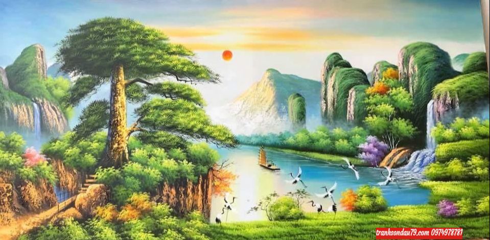 Bộ sưu tập tranh phong cảnh sơn thủy hữu tình trung quốc 2020  Tranh Sơn  Dầu Phương Nguyên