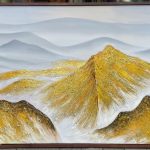 Tranh núi dát vàng sang trọng SB124