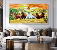 Tranh mã đáo thành công tranh phong thủy phòng khách SB131 - Ảnh 2