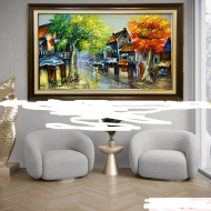 Tranh phố cổ hà nội , tranh phố ST039 - Ảnh 2