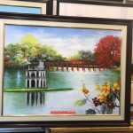 Tranh hồ gươm tranh sơn dầu hồ gươm ST25