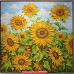 tranh hoa hướng dương đẹp st214