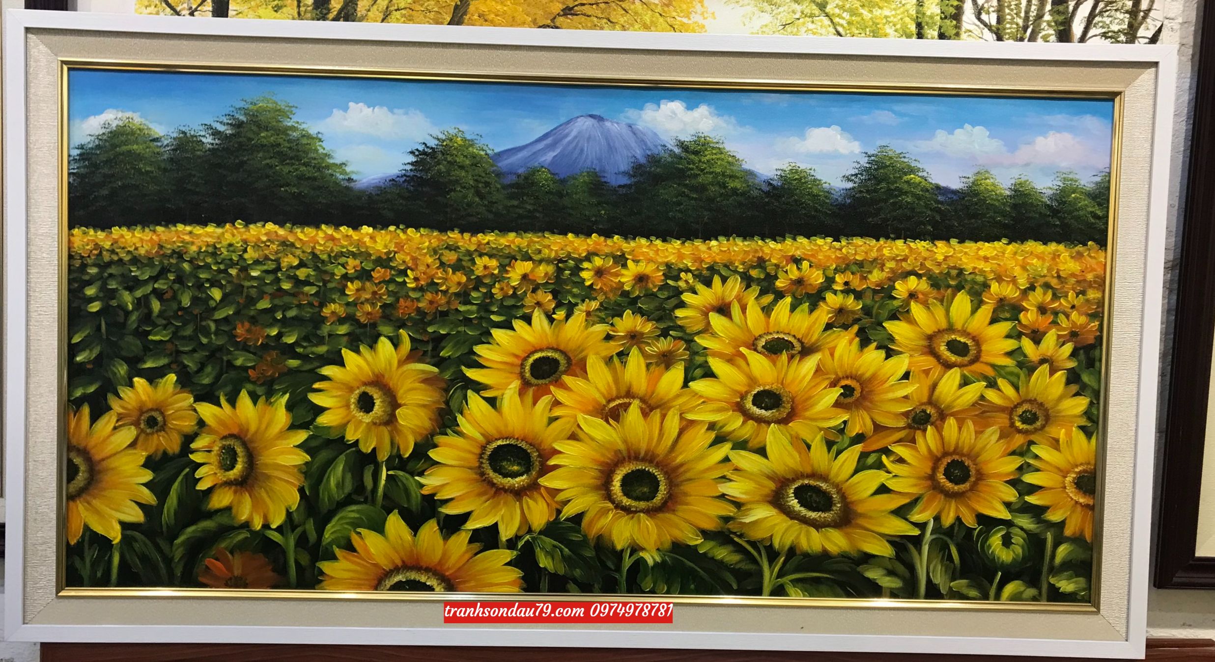 tranh-hoa-huong-duong-4.jpeg Tranh hoa hướng dương tranh sơn dầu đẹp ST105 - Ảnh 1