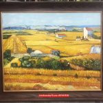 Tranh Van gogh, tranh sơn dầu lúa mì vangogh khung Gỗ ST92