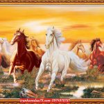 Tranh mã đáo thành công, tranh son dau treo tường ST54