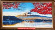 Tranh núi phú sỹ khung gỗ xịn tranh núi ST43