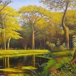 Tranh phong cảnh châu âu, rừng cây châu âuST036