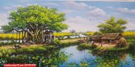 Tranh đồng quê , phong cảnh đồng quê ST037