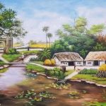 Tranh phong cảnh đồng quê, đồng quê việt nam ST02