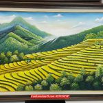 Tranh ruộng bậc thang sơn dầu đẹp ST178
