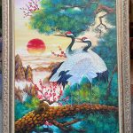 Tranh tùng hạc diến niên, tranh phong thủy st34