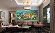 Tranh cá chép cửu ngu quần hội ST037 - Ảnh 2